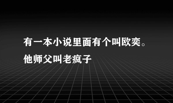 有一本小说里面有个叫欧奕。他师父叫老疯子