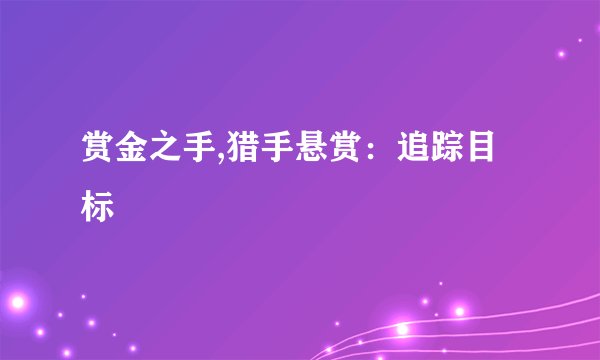 赏金之手,猎手悬赏：追踪目标