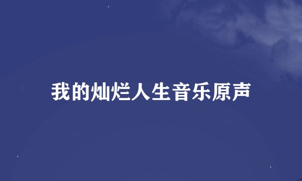 我的灿烂人生音乐原声