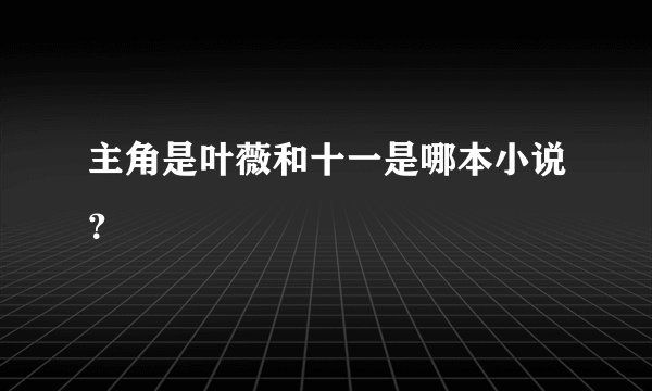 主角是叶薇和十一是哪本小说？