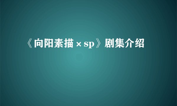 《向阳素描×sp》剧集介绍