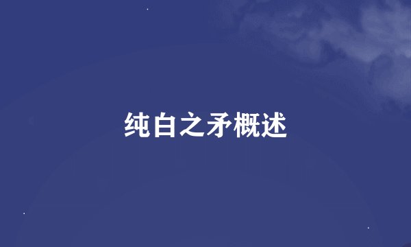 纯白之矛概述