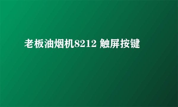 老板油烟机8212 触屏按键
