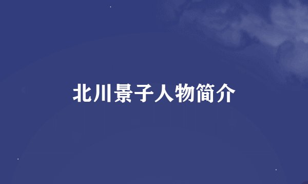 北川景子人物简介