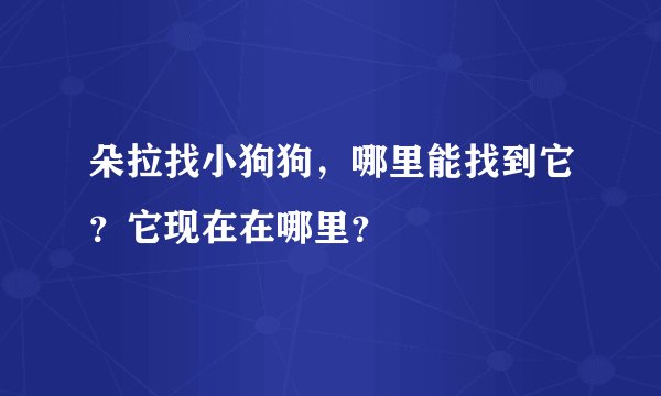 朵拉找小狗狗，哪里能找到它？它现在在哪里？