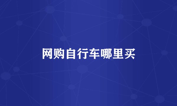 网购自行车哪里买