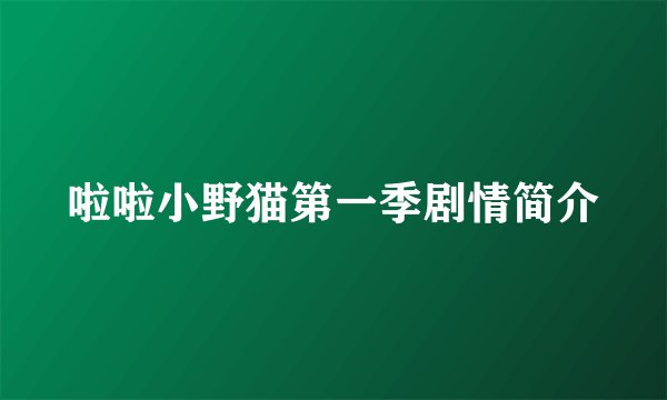 啦啦小野猫第一季剧情简介