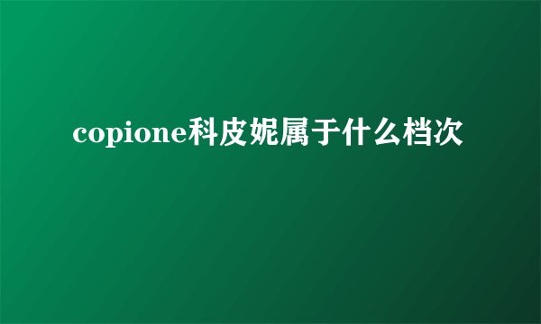 copione科皮妮属于什么档次