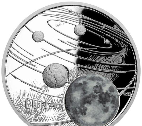 月球-太阳系系列-2019年纽埃银币