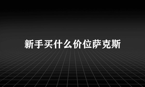 新手买什么价位萨克斯