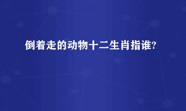 倒着走的动物十二生肖指谁?