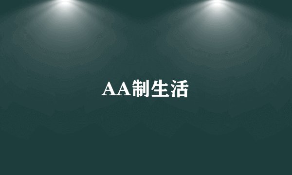 AA制生活