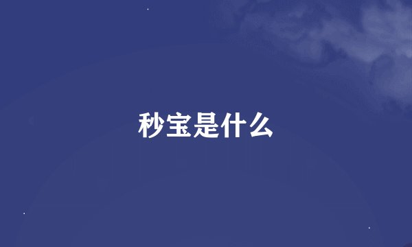 秒宝是什么