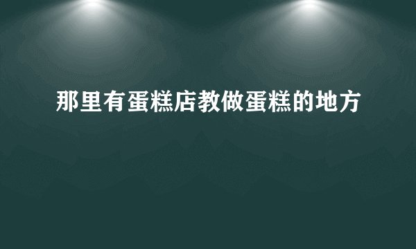 那里有蛋糕店教做蛋糕的地方