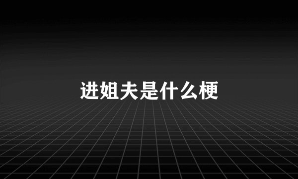 进姐夫是什么梗