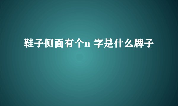 鞋子侧面有个n 字是什么牌子