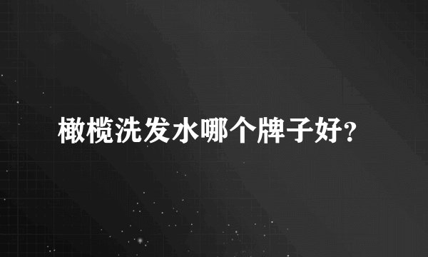 橄榄洗发水哪个牌子好？