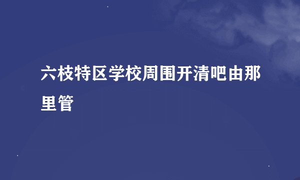 六枝特区学校周围开清吧由那里管