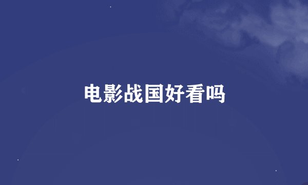 电影战国好看吗