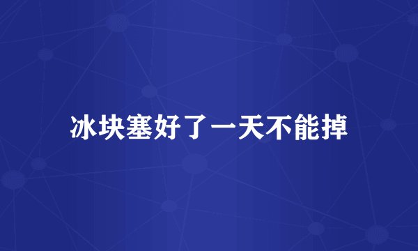 冰块塞好了一天不能掉