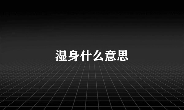 湿身什么意思