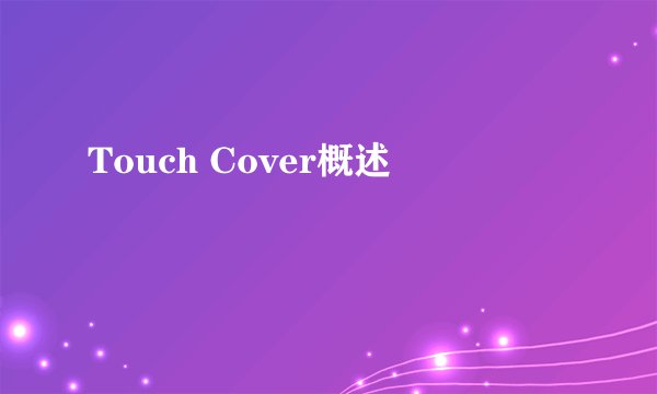 Touch Cover概述