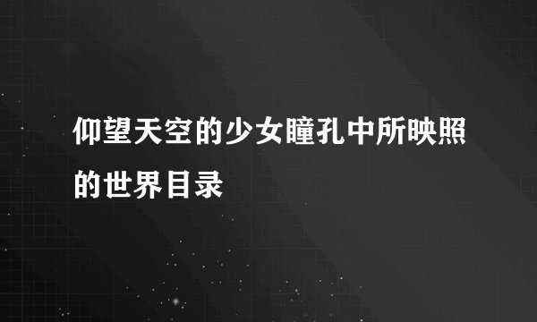 仰望天空的少女瞳孔中所映照的世界目录