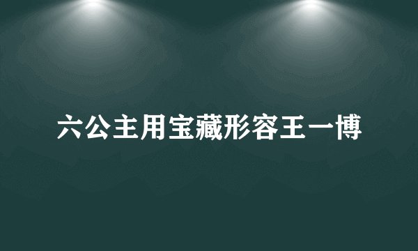 六公主用宝藏形容王一博