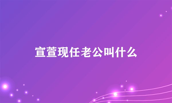 宣萱现任老公叫什么