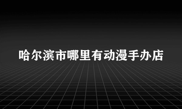 哈尔滨市哪里有动漫手办店