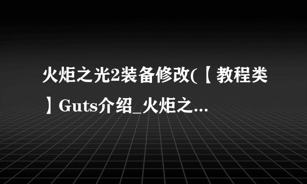 火炬之光2装备修改(【教程类】Guts介绍_火炬之光2装备修改(【教程类】Guts是什么