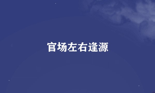 官场左右逢源