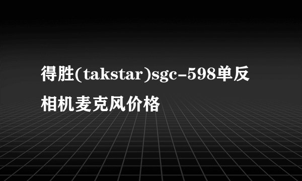 得胜(takstar)sgc-598单反相机麦克风价格