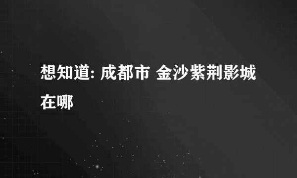 想知道: 成都市 金沙紫荆影城 在哪