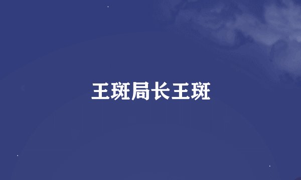 王斑局长王斑