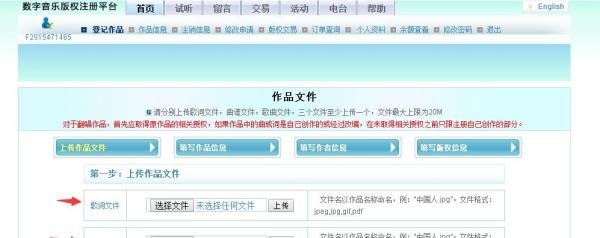 音乐版权申请
