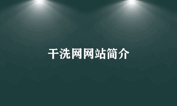 干洗网网站简介