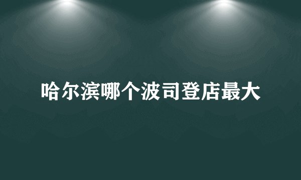 哈尔滨哪个波司登店最大