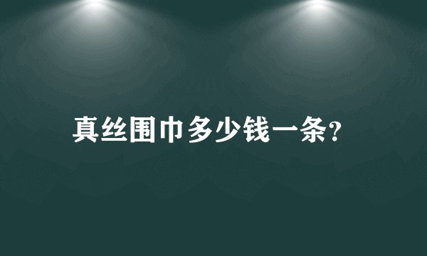 真丝围巾多少钱一条？