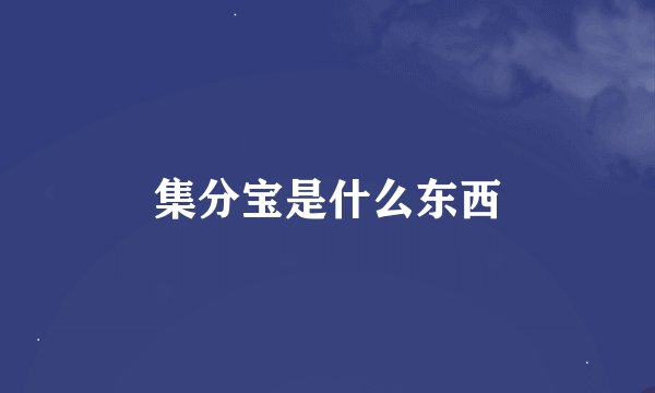 集分宝是什么东西