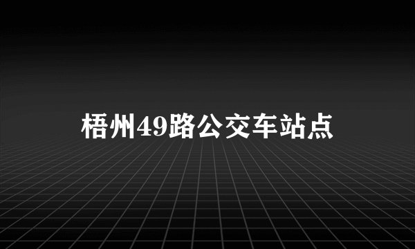 梧州49路公交车站点