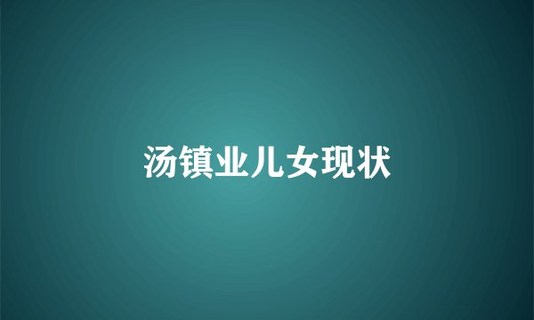 汤镇业儿女现状