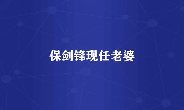 保剑锋现任老婆