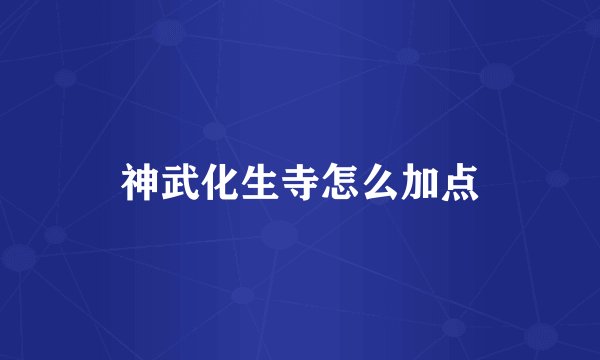 神武化生寺怎么加点