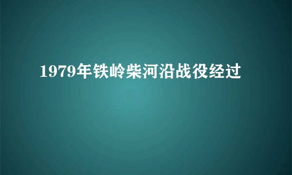 1979年铁岭柴河沿战役经过