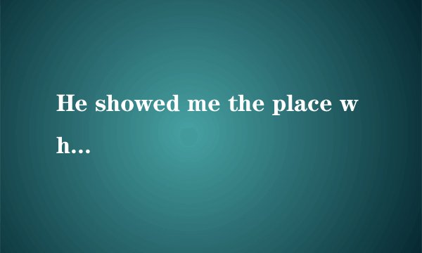 He showed me the place where he was born是什么句型？