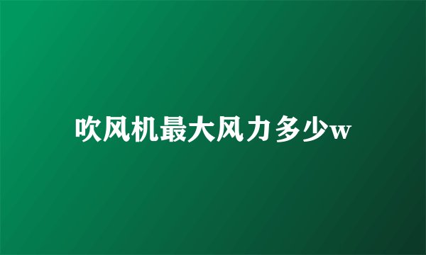 吹风机最大风力多少w