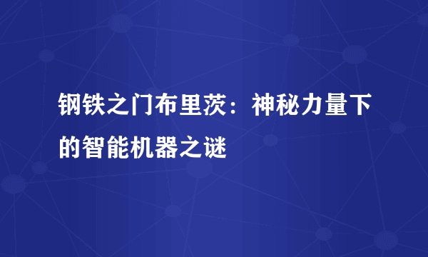 钢铁之门布里茨：神秘力量下的智能机器之谜