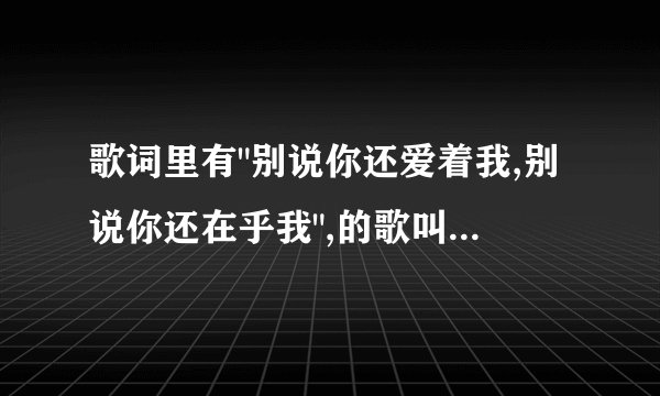 歌词里有