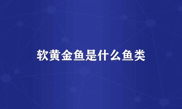 软黄金鱼是什么鱼类